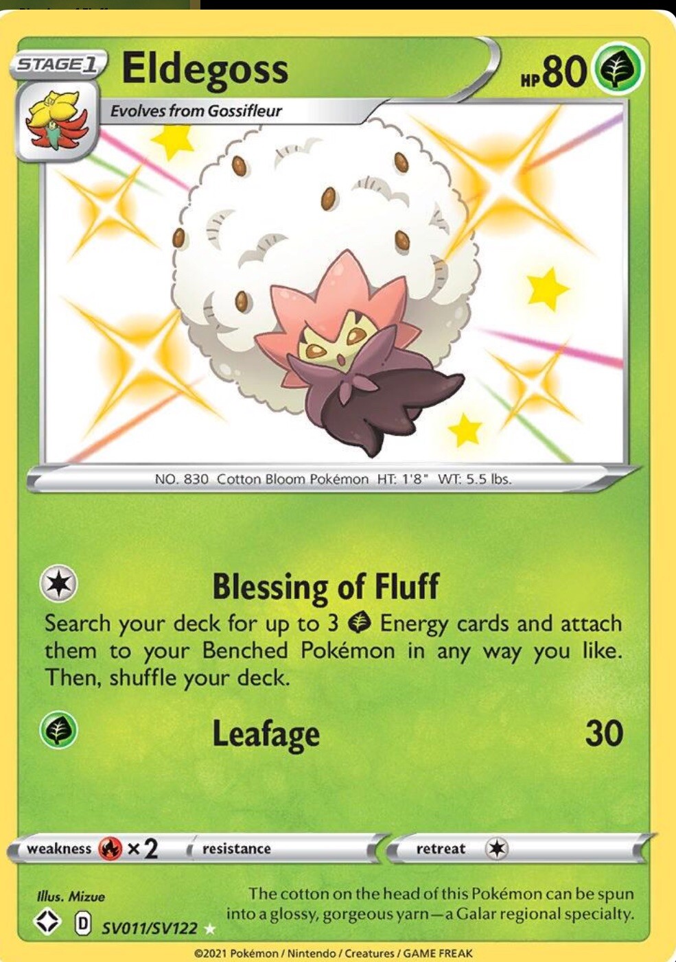 Eldegoss SV011/SV122 - Shining Fates - NM