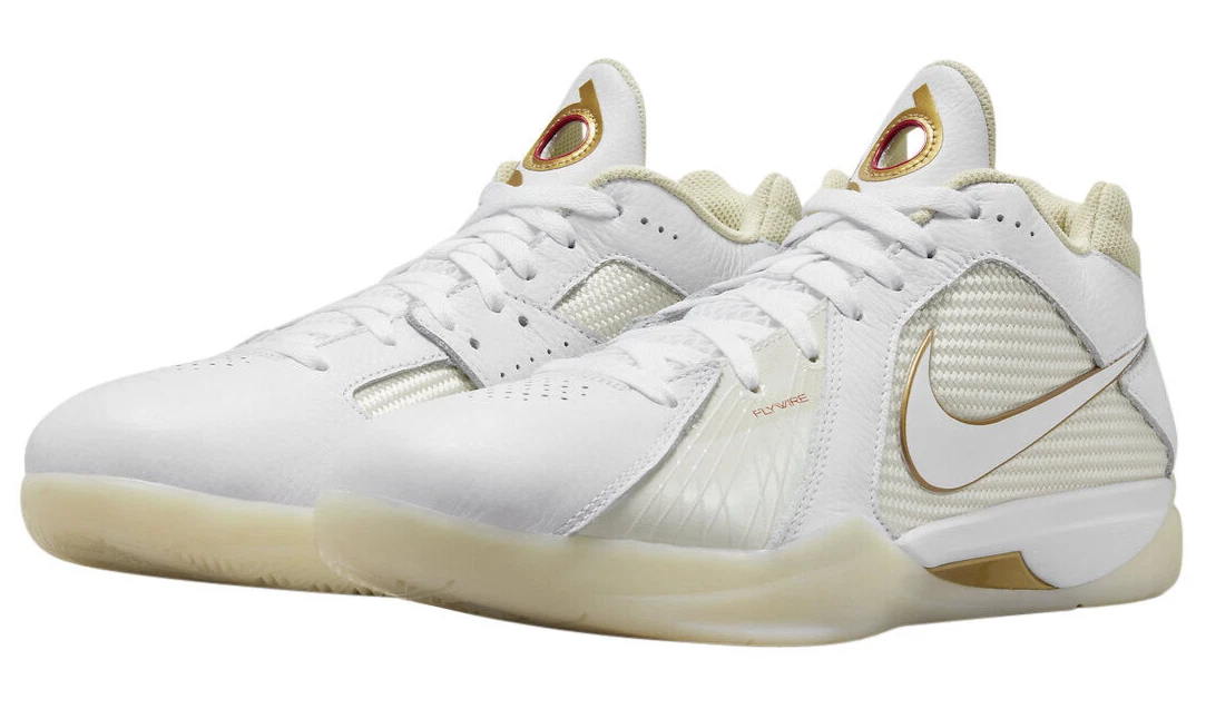 Nike Zoom KD 3 Retro White Metallic Gold DZ3009 100 US Men Size 11