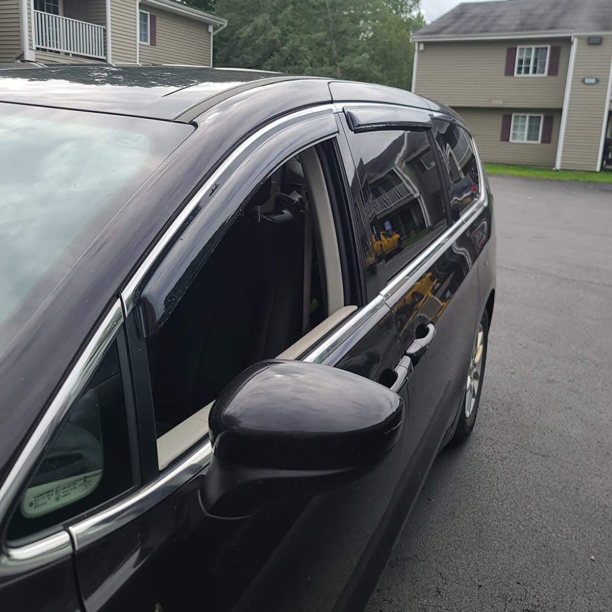 Rain Guards Window Visors Vent Shade Dark Smoke for 20172023 Chrysler