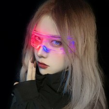 HOT Punk Technology Glasses Sci-Fi Fashion Attractive Led Luminous Sunglasses