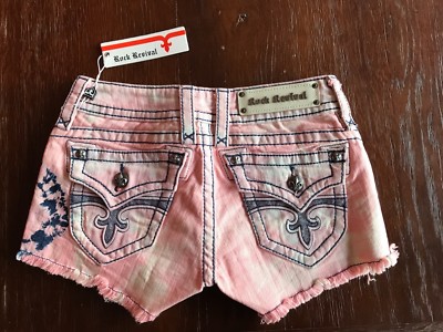  ROCK REVIVAL GR.26 SHORTS ROSE /BATIK SEXY RJ8156 H57 JEN H57 BRANDNEU