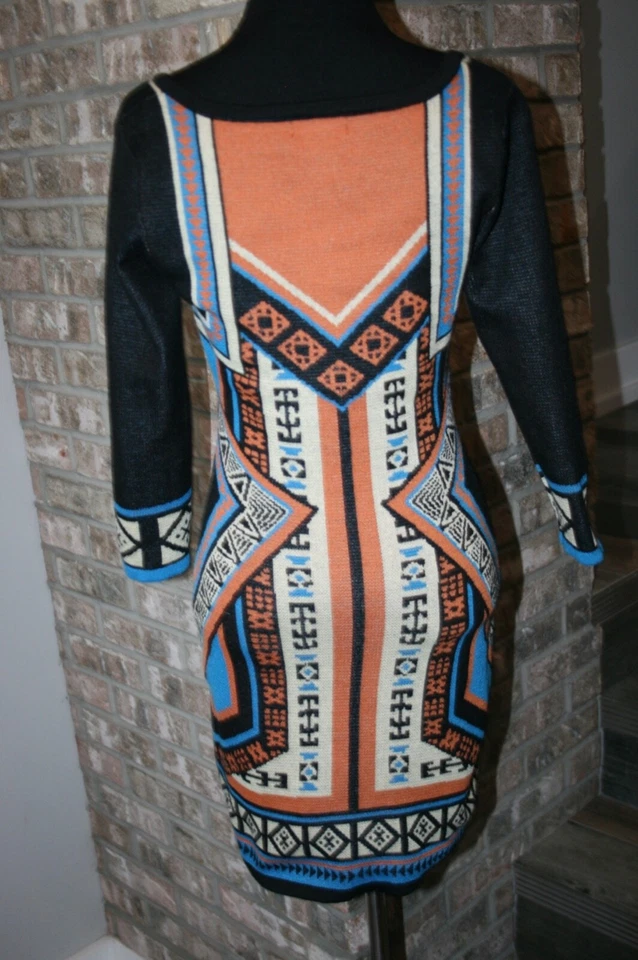 Vestido suéter azteca multicolor Flying Tomato para mujer talla S Foto 3 de 4