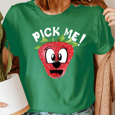 Pick Me Strawberry Plant Lover Shirt, Gartenshirt Gärtner T-Shirt #DDRN