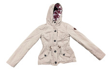 Hollister Jacket Women's Size Xs Coat Beige Tan Outerwear Long Sleeve Hooded