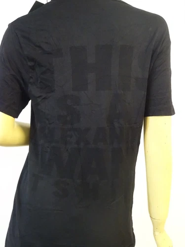 BNWT Alexander Wang x H&M 2014 Black Print Back Tee - Size XS - Picture 1 of 5
