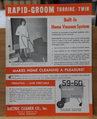 Dealer Brochure Electric Cleaner Company Built In Home Vacuum System Rapid Groom