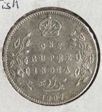 British India 1907 Rupee 