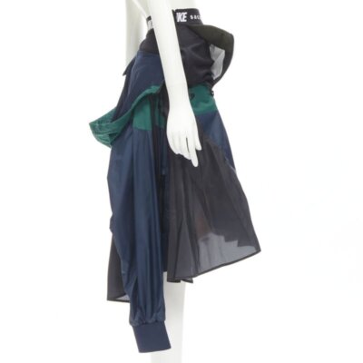 ☆関税込み☆【SACAI】Windowpane Skirt SACAI NIKE deconstructed windbreaker patchwork draped skirt