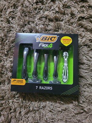 Men's BIC 7 Disposable Razor Gift Set with 4 Flex Sensitive + 1 Flex 5 Titanium