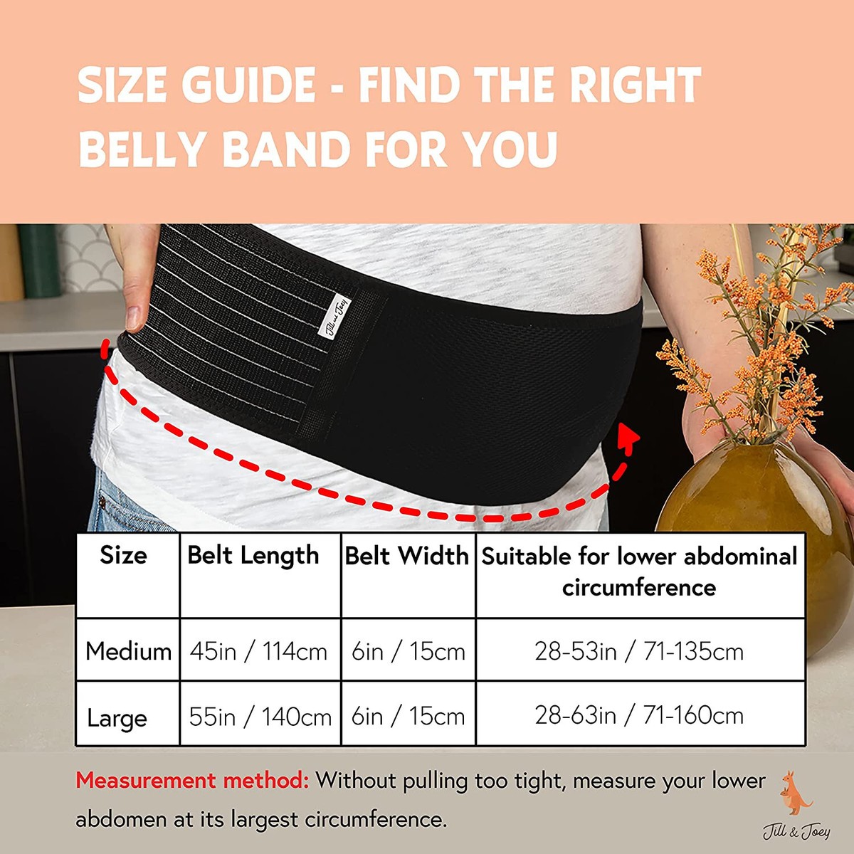 Maternity Belt Pregnancy Belly Back Support Large Jill Joey FAST