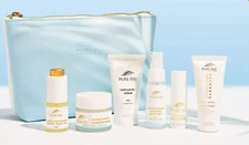 Pure Fiji Hydrate Recharge Luxury Hydrating Kit Mask Cream Mist Scrub Travel Bag