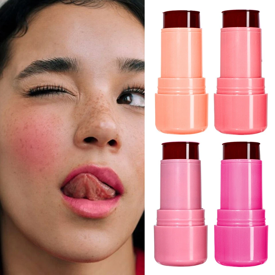Jelly Tint Blush Stick Rouge Cream Cheek Contour Face Blusher Waterproof Makeup - Image 2 of 4