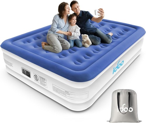 iDOO Queen Size Air Mattress Inflatable Bed with Built-in Electric Pump Portable - Picture 10 of 10