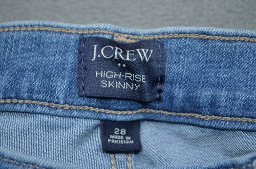 J.Crew Women's High Rise Skinny Jean With Button Fly Size 28 Blue - Picture 4 of 11