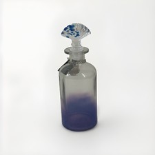 Blue Harbor Glass Perfume Atomizer Purple Bottle w Crystal Seashell Stopper