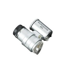 45X Handy Microscope Magnifier Magnifying Glass Jeweler Loupe 2 LED Light Useful