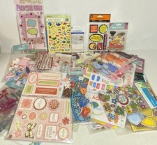 Huge Sticker Lot 75 Sheets Scrapbook Crafts Misc Brands Halloween Baby Read