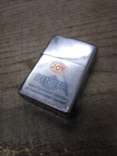 Vtg 1977 Zippo Cigarette Lighter Joy Manufacturing Co Denver Equip Division USA!