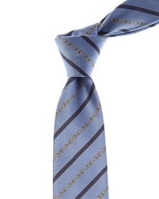 Gucci Blue Bittage Jacquard Silk Tie Men's Blue