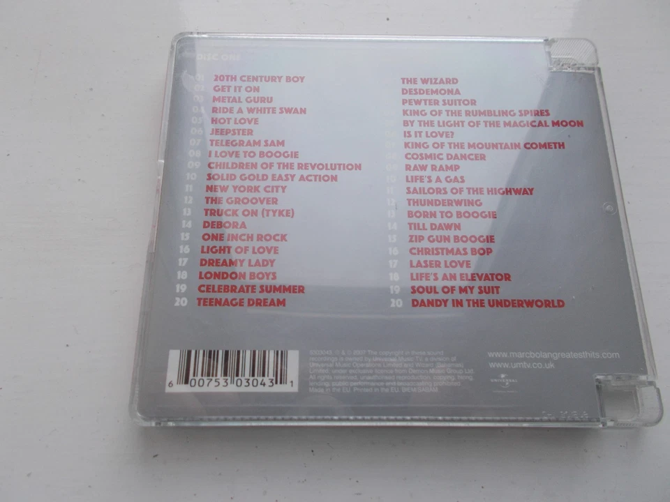 2007 Marc Bolan/T. Rex "Greatest Hits" Eu. Universal 40-Trk 2CD - Image 2 of 2