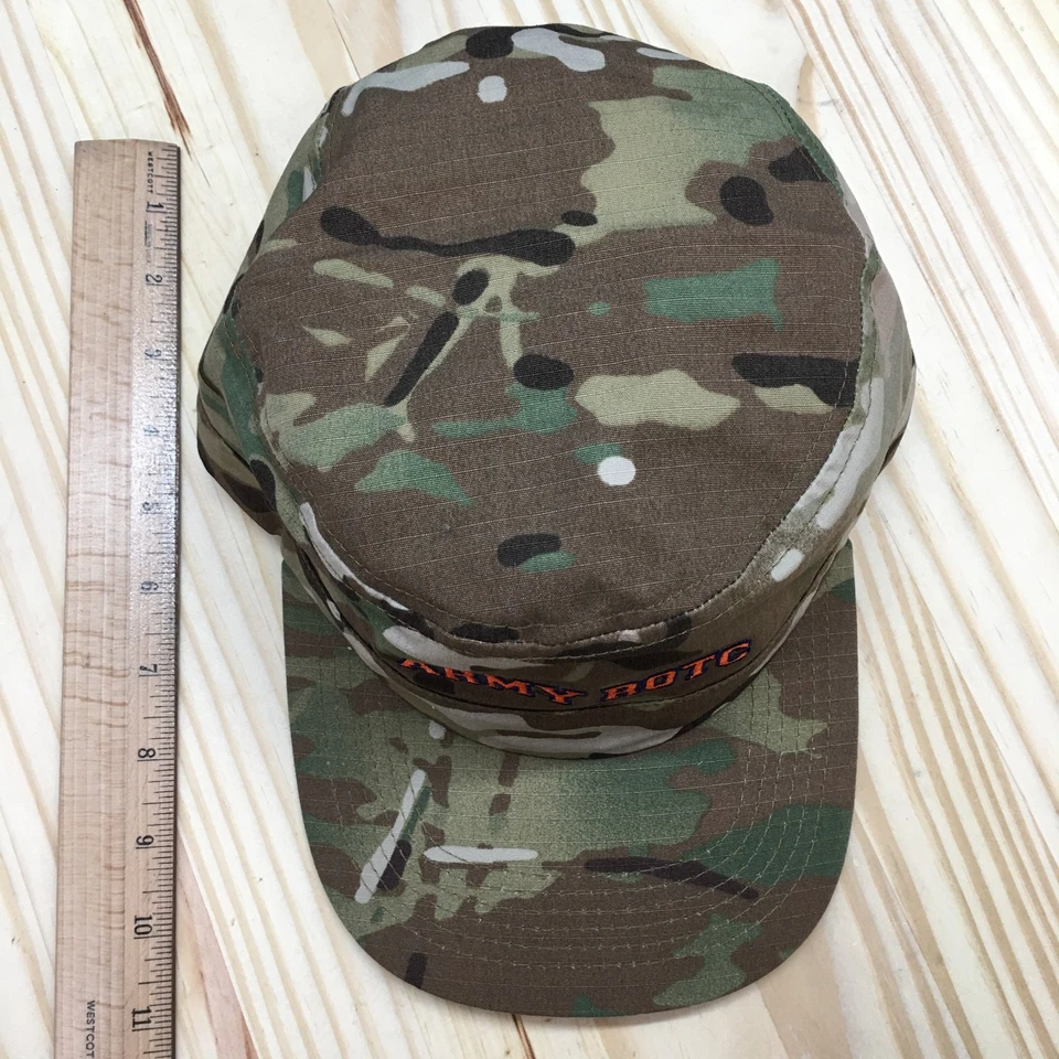 Boné de patrulha ROTC exército unissex OSFA camuflagem aba curva ajustável logotipo bordado - Imagem 4 de 4