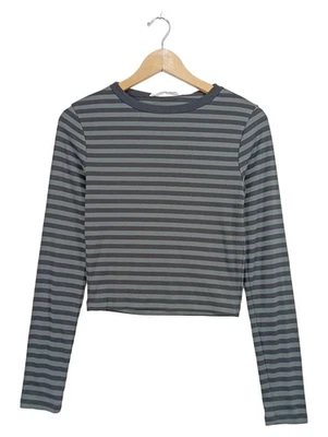 Stradivarius Pull Femmes Gris Rayé Côtelé Manches Longues (EU 38, INT M) - Photo 1/3