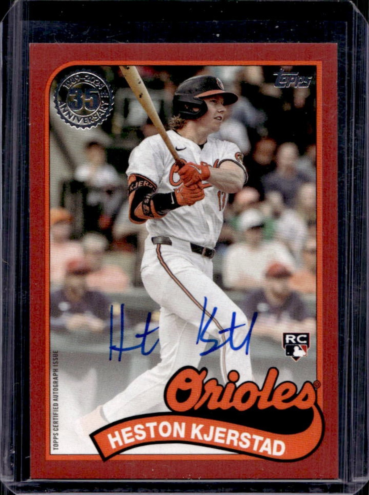 2024 Topps Update Heston Kjerstad 1989 Baseball Auto Red #19/25 Orioles