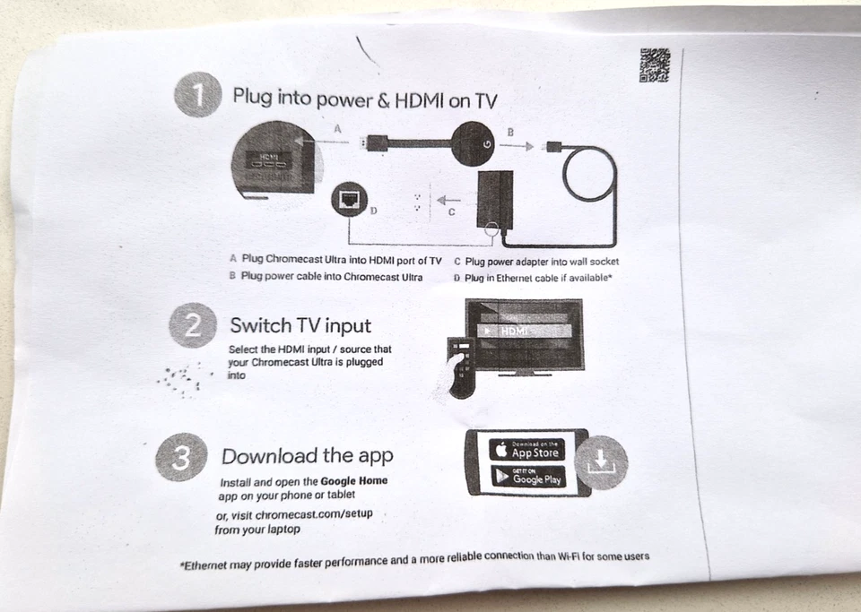 Google Chromecast Ultra HD 4K with Power Ethernet Adapter, Fast Delivery - Image 3 of 3