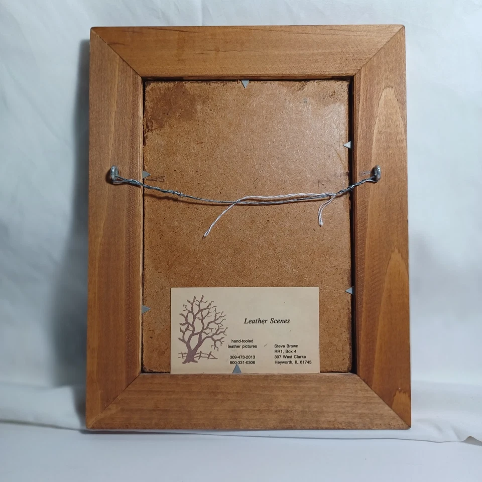 皮革工具乡村邮箱图片 Steve Brown 框架尺寸 7.5 X 9.5 英寸 — 第 2/4 张图片