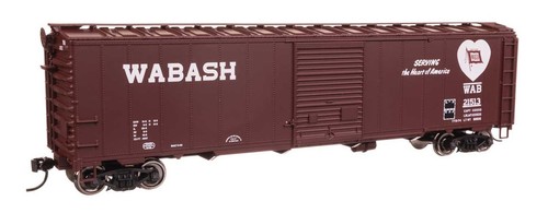 Walthers Mainline ~ Escala HO ~ 50' AAR vagón de carga de una sola puerta ~ Wabash #21513 | Condition: New