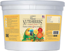 Classic Nutri-Berries Bird Food for Parrots, 3.25 lb, Non-GMO