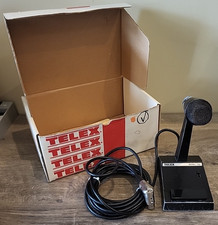Vintage Telex 752 black Microphone dynamic cardioid 200 ohm 20ft cable 2