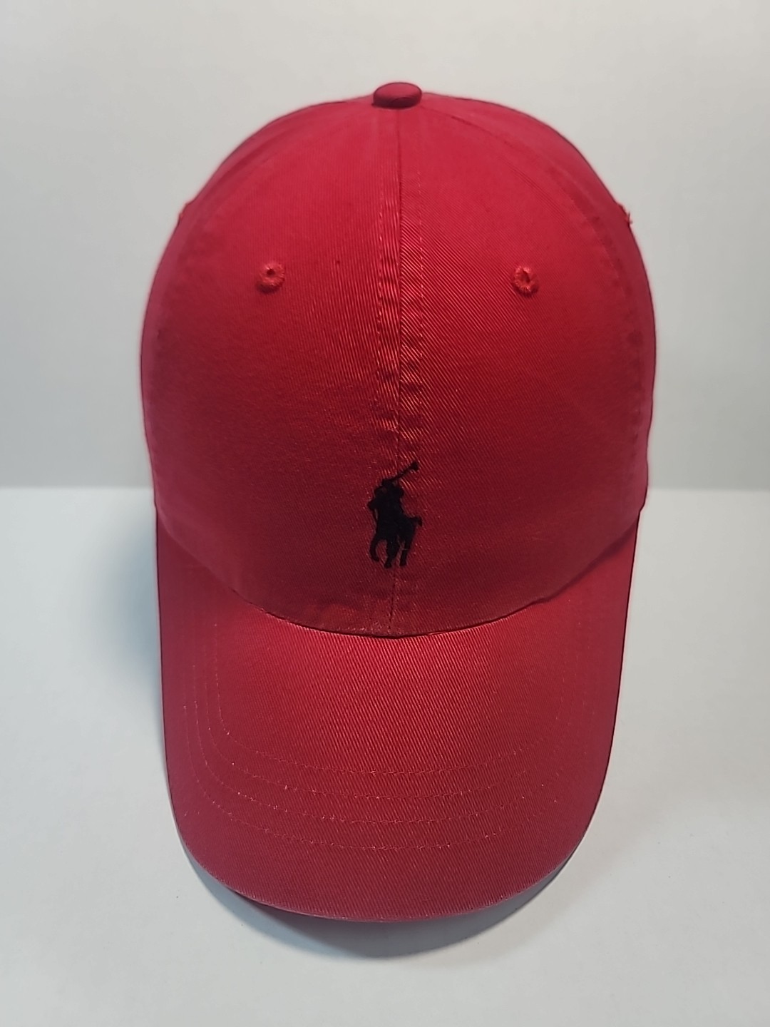 Polo Ralph Lauren Cappello Berretto Baseball Cinghia Regolabile Rosso Blu Pony Logo Palla Papà