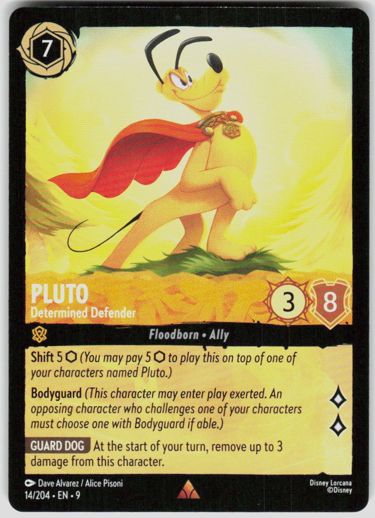 Pluto Determined Defender 14/204 Fabled Disney Lorcana