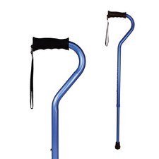 Blue Ergo Offset Cane for Adults/Seniors, Ergonomic, 250 lb Weight Capacity
