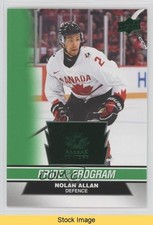 2023 Team Canada Juniors Pride of the Program Green Nolan Allan #76 READ 0zf7