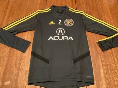 USED Adidas Player-Issued Columbus Crew Acura #2 Training Pullover Men's Size S