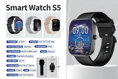 Emporium Smart Watch 2.01'' HD Display Fitness Tracker Heart Rate Monitor