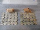 KENNEDY HALF DOLLAR P 40% SILVER COINS $10 ROLL (2) 1965-UNC + 1966 CIR  -READ