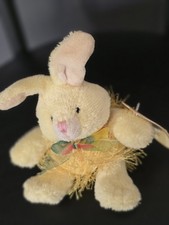 Aurora Puffies Clip On Cute Yellow Rabbit 4 Inch Bag Clip