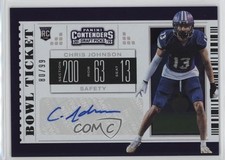 2019 Contenders Draft Picks College Bowl Ticket 80/99 Chris Johnson Auto 18yu