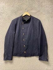 Zara Man Jacket Blazer Size 42 Navy Blue Textured Slim Fit Sports Coat /0460