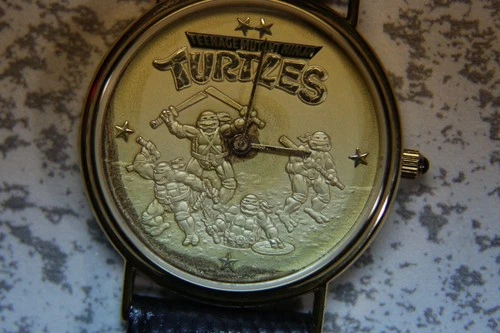 TMNT Vintage 1989 Limited Edition Gold Plated Hope Industries Watch #1610/2000