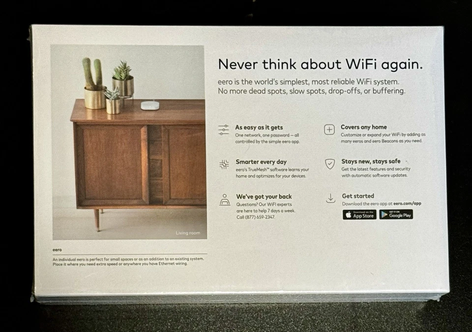 eero - Individual eero - Tri-Band Wifi  Model B010111 NEW Factory Sealed Box - Image 2 of 4