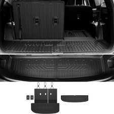 Cargo Mat Backrest Mats for 7/8 Seat, All Weather TPE Cargo Liner Trunk Lower