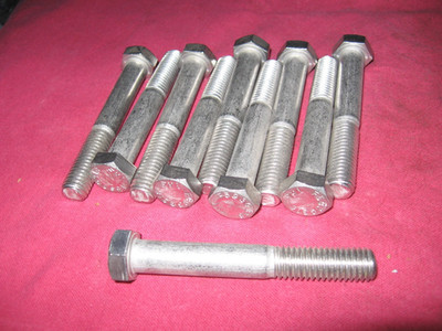 (10) 1/2'' X 3-1/2''L COURSE SPLINE STAINLESS STEEL HEX HEAD BOLT F593G316 THE