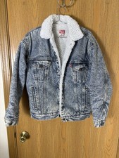Vintage Men's Levi's Sherpa Lined Trucker Jean Jacket Size S San Francisco USA
