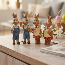 Osterhasen Figuren Aufhängehasen 24 Stück Hänger Baumschmuck  Deko Frühling