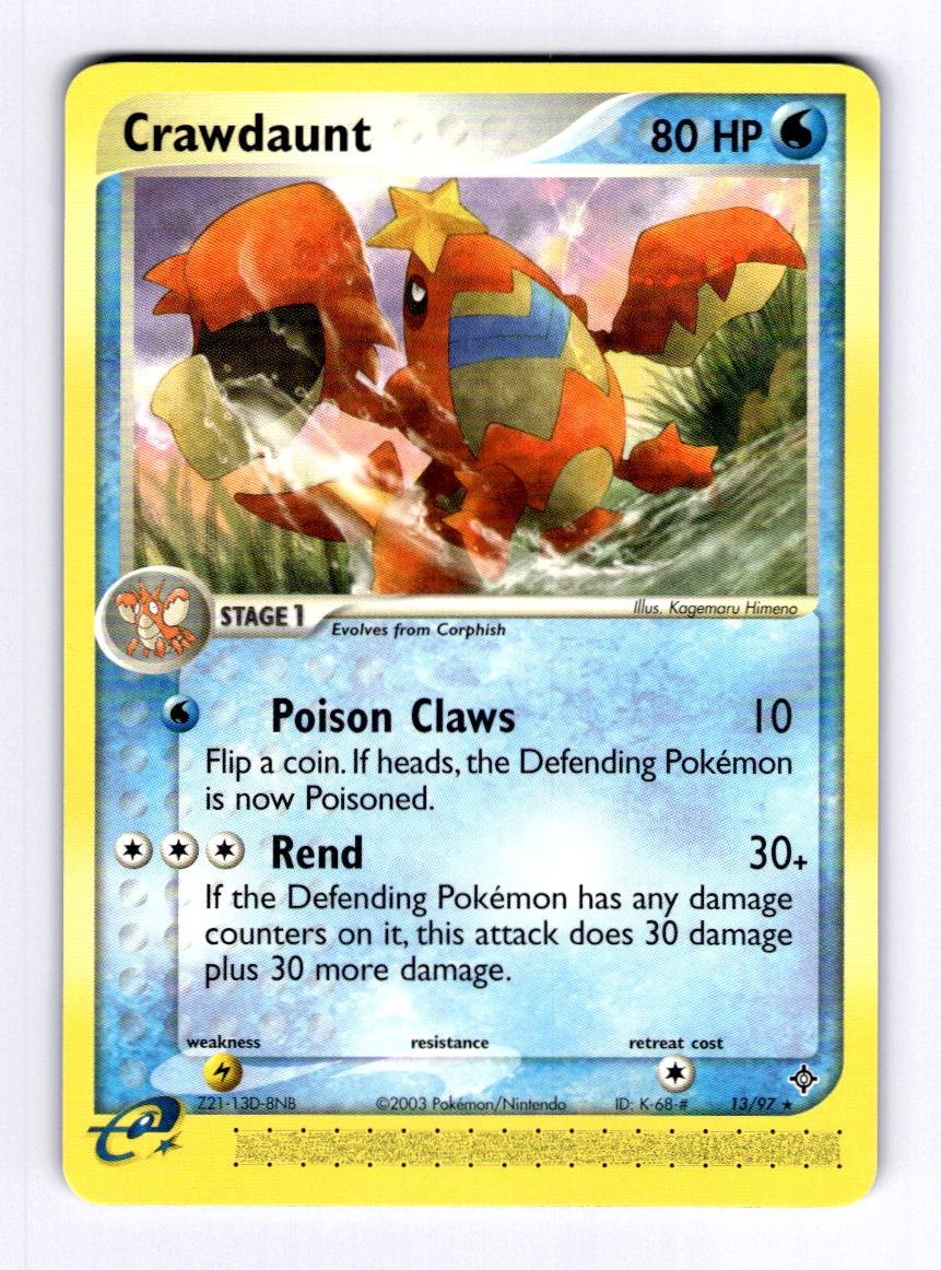 Crawdaunt - 13/97 Dragon #13 (2003) Rare NM Pokemon