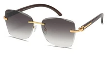 Rimless Sunglasses, Beveled Edge, Multi Color Lens, New with Tags